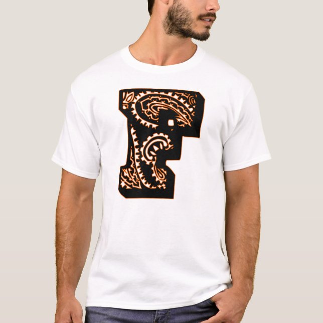 Paisley Monogram - F T-Shirt (Vorderseite)