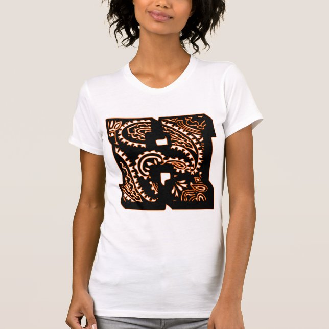 Paisley Monogram - H T-Shirt (Vorderseite)