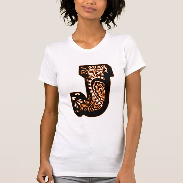 Paisley Monogram - J T-Shirt (Vorderseite)