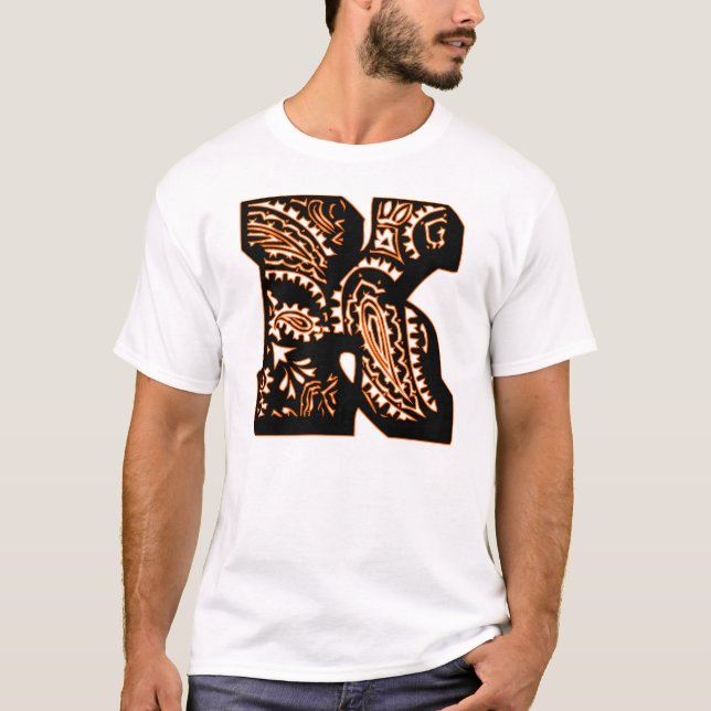 Paisley Monogram - K T-Shirt (Vorderseite)