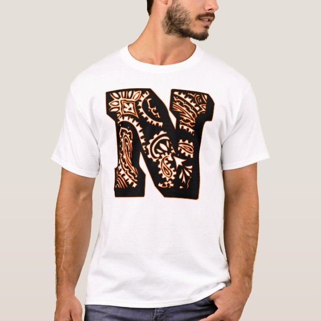 Paisley Monogram - N T-Shirt (Vorderseite)