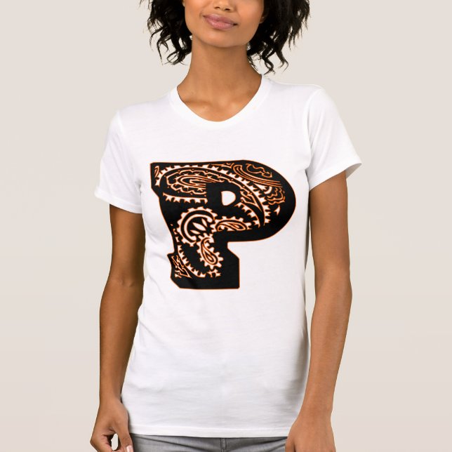 Paisley Monogram - P T-Shirt (Vorderseite)