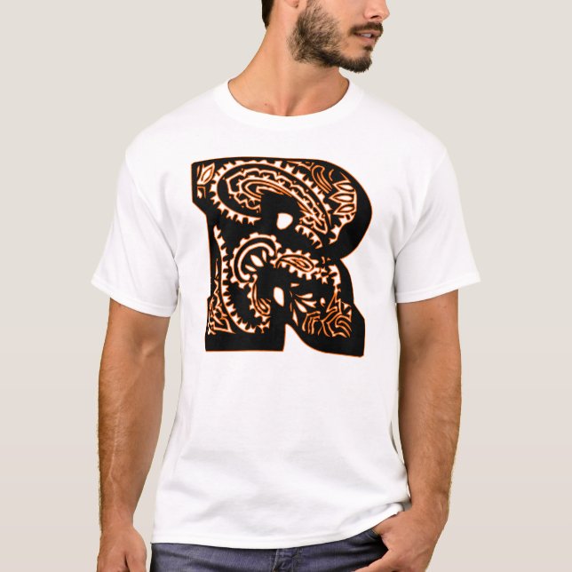 Paisley Monogram - R T-Shirt (Vorderseite)