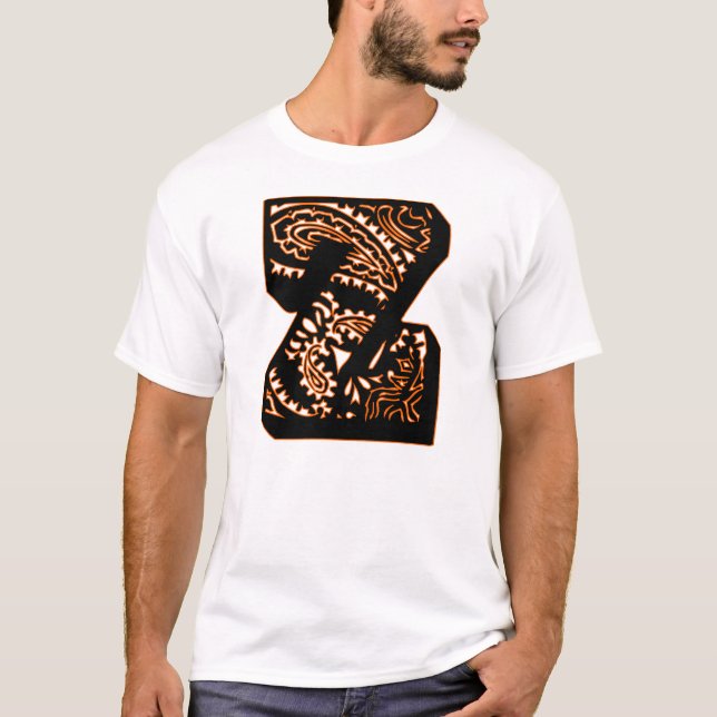 Paisley Monogram - Z T-Shirt (Vorderseite)