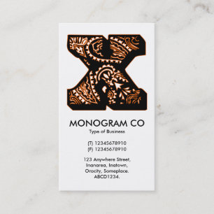 Paisley-Monogramm - X Visitenkarte
