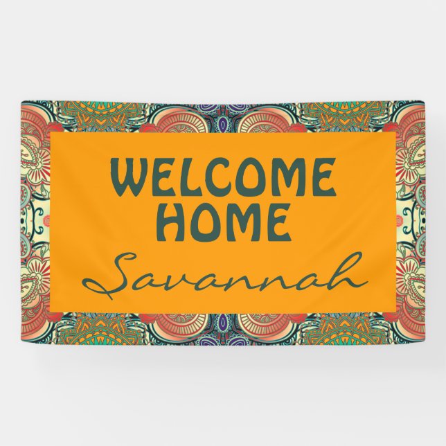 Paisley Mosaic Muster I + Ihre Ideen Banner (Horizontal)