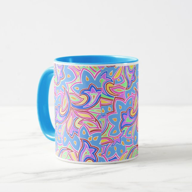 Paisley Multi Tasse (Vorderseite Links)