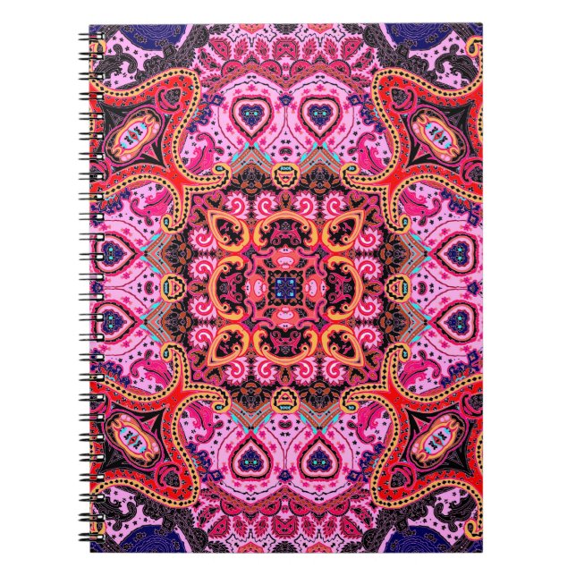 Paisley Multicolor nahtlose Schal-Design Muster  Notizblock (Vorderseite)