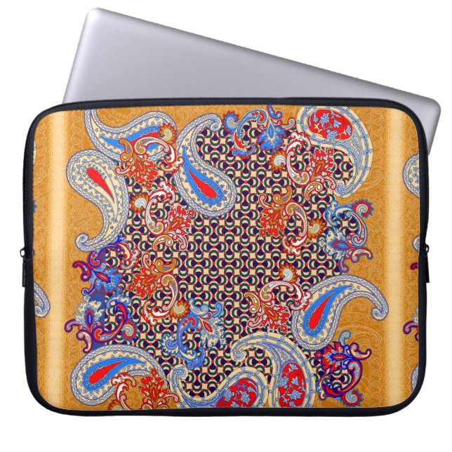Paisley Multicolor-Schal-Design Laptopschutzhülle (Vorderseite)