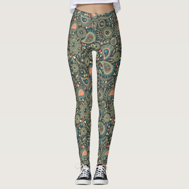 Paisley-Muster 3 Leggings (Vorderseite)