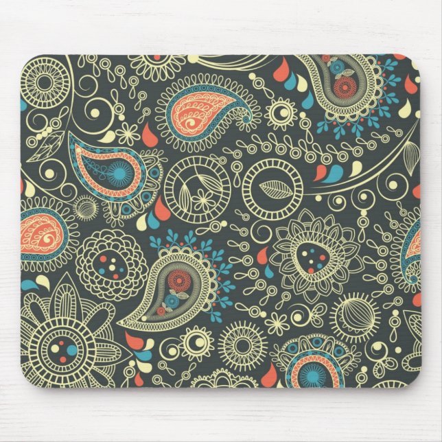 Paisley-Muster 3 Mousepad (Vorne)