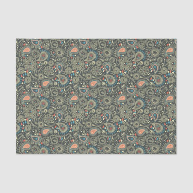 Paisley-Muster 3 Seidenpapier (Vorderseite)