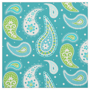 Paisley-Muster-aquamarines blaues Limones Grün Stoff
