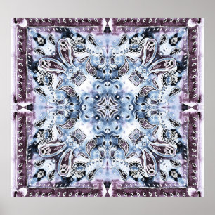 Paisley-Muster: Aquarell, handgezeichnet Shawl des Poster