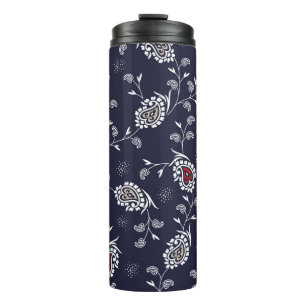 Paisley-Muster auf der Marine Thermosbecher