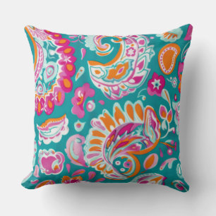 Paisley-Muster Boho-Blumen-Dekor Kissen