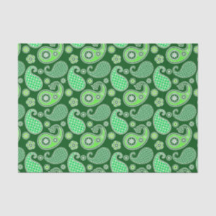Paisley-Muster, Emerald und Jade Green Seidenpapier