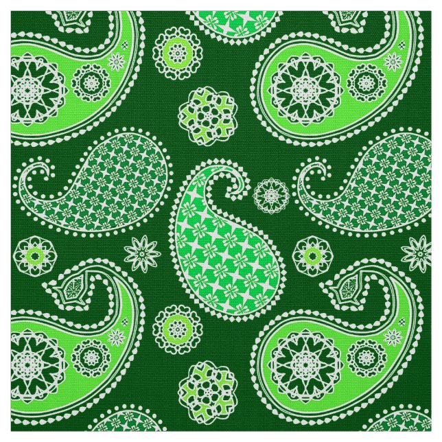 Paisley-Muster, Emerald und Jade Green Stoff (Muster)
