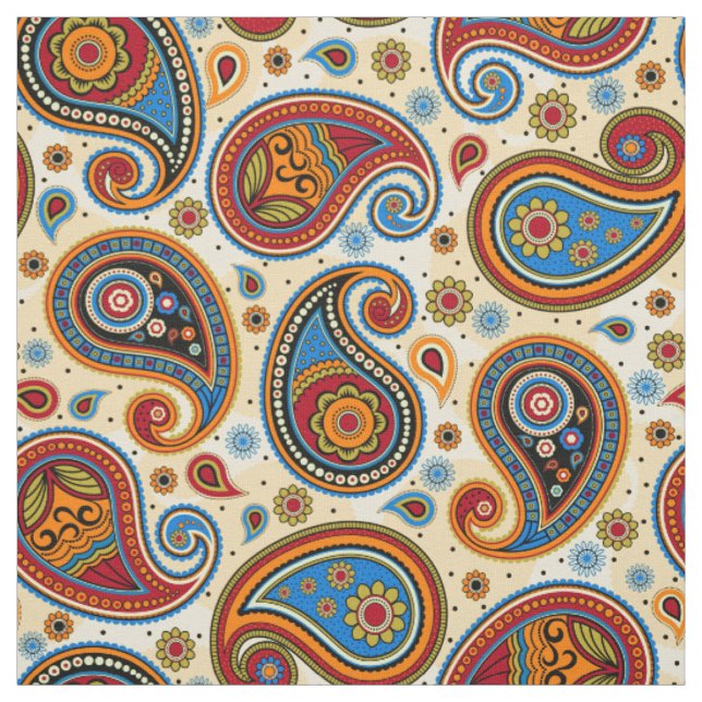 Paisley-Muster farbenfroh Stoff (Muster)