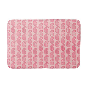 Paisley-Muster, Farbtöne von Korallenrosa Badematte
