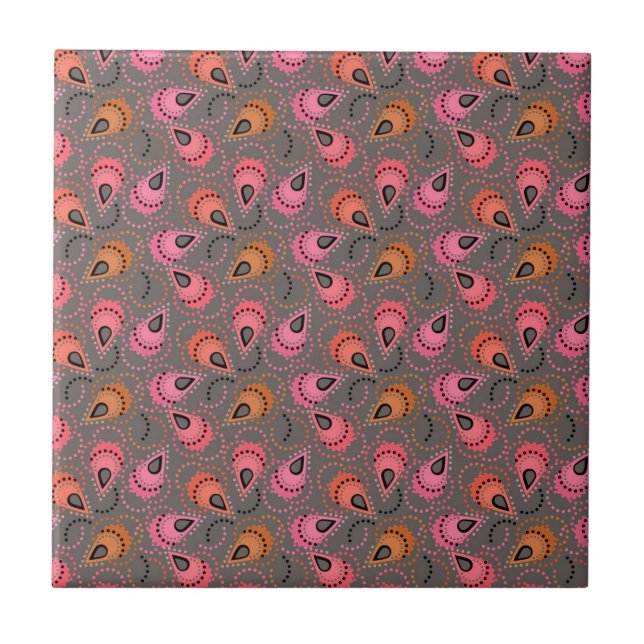 Paisley-Muster. Fliese (Vorderseite)