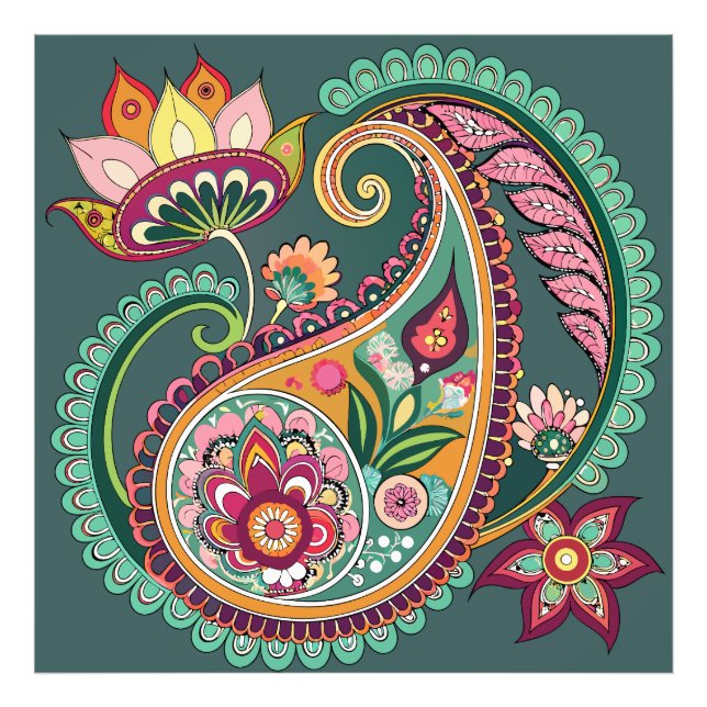 Paisley Muster Fotodruck (Vorne)