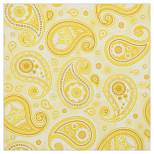 Paisley-Muster gelbe Farbe Stoff