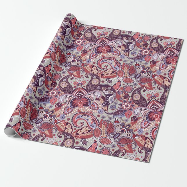 Paisley-Muster Geschenkpapier (Ungerollt)