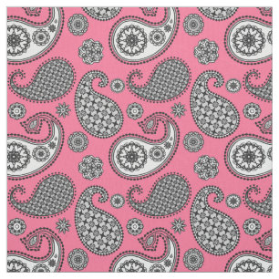 Paisley-Muster, grau auf Rosa Stoff