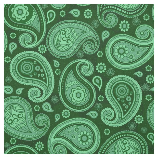 Paisley Muster grün Stoff (Muster)