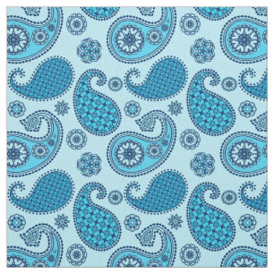 Paisley-Muster, Himmel und Kobaltblau Stoff