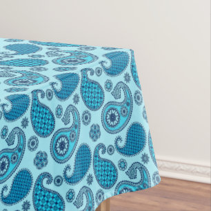 Paisley-Muster, Himmel und Kobaltblau Tischdecke