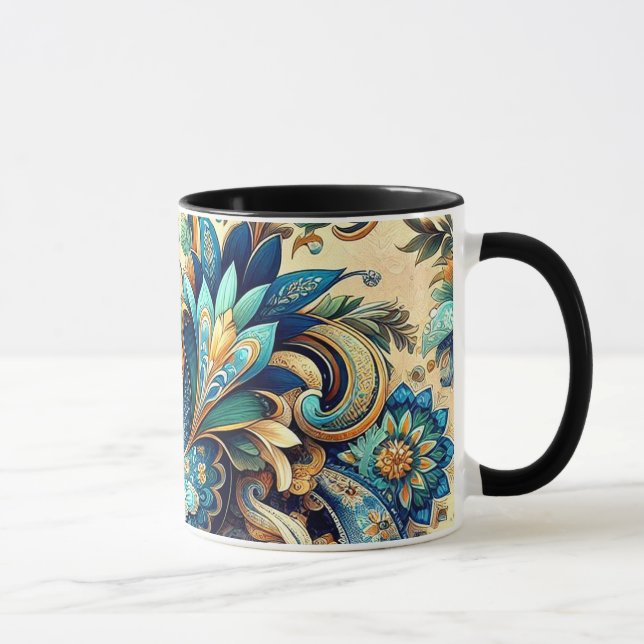 Paisley-Muster in der Blues Tasse (Rechts)