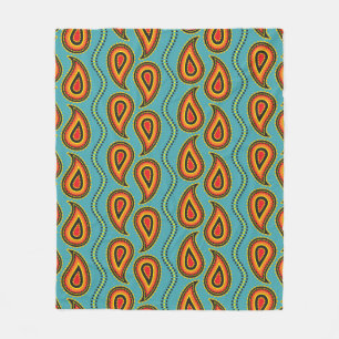 Paisley-Muster, indische Ziertextur Fleecedecke