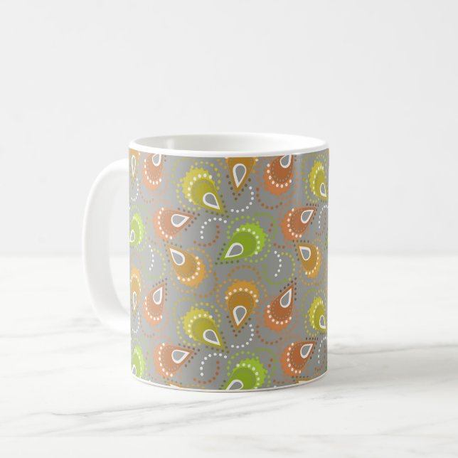 Paisley-Muster. Kaffeetasse (Vorderseite Links)