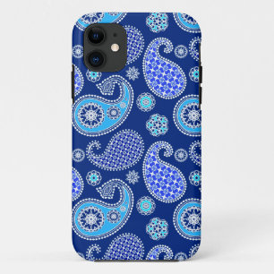 Paisley-Muster, Kobalt blau und weiß Case-Mate iPhone Hülle