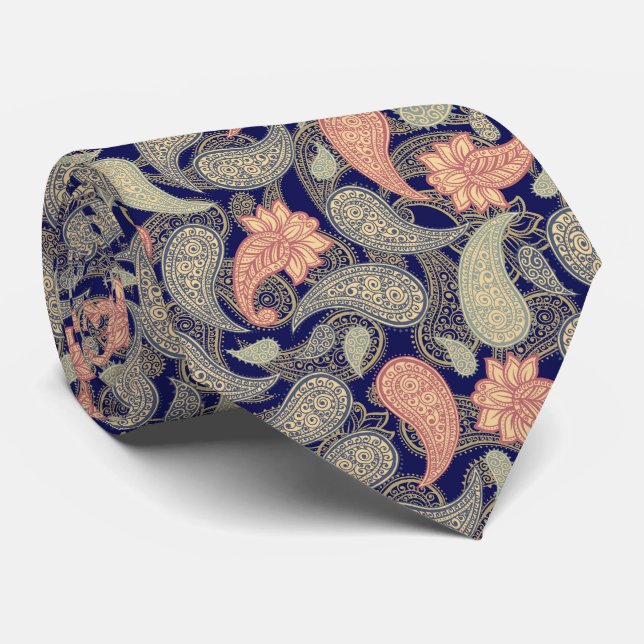 Paisley-Muster  Krawatte (Gerollt)