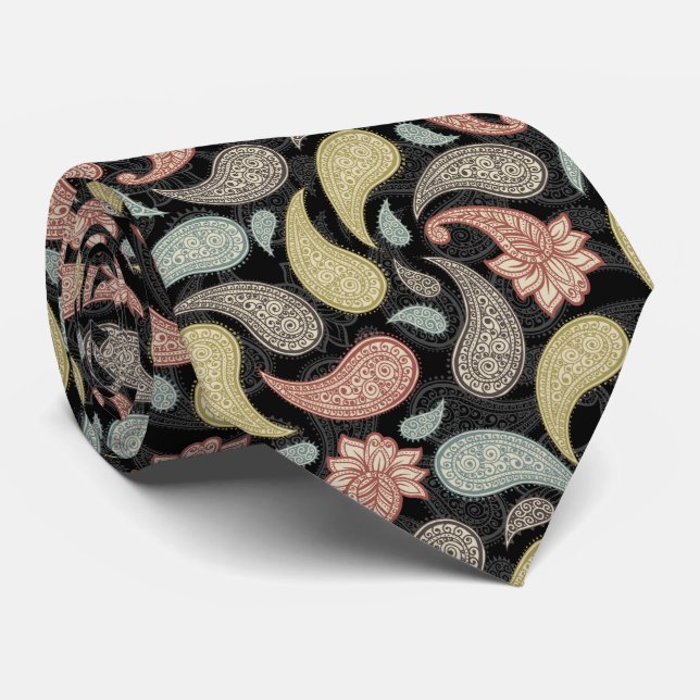 Paisley-Muster  Krawatte (Gerollt)