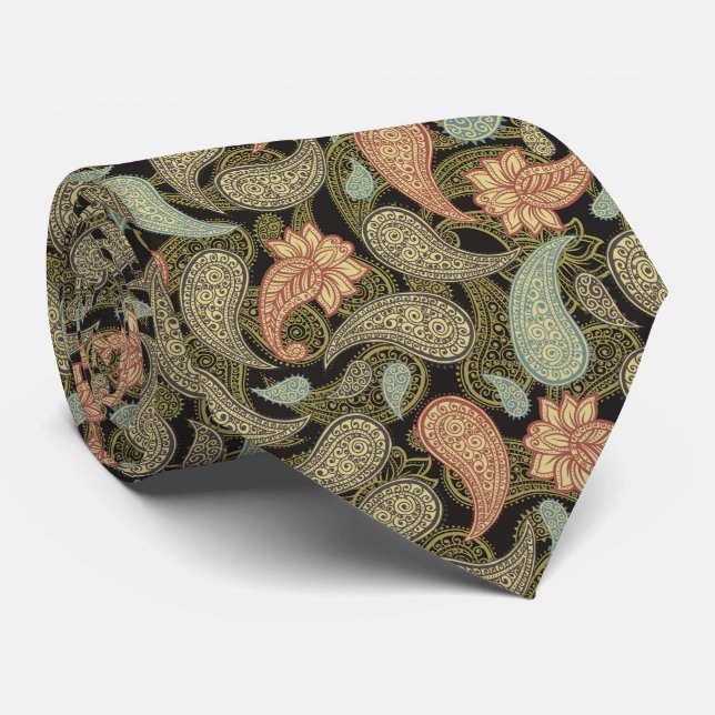 Paisley-Muster  Krawatte (Gerollt)