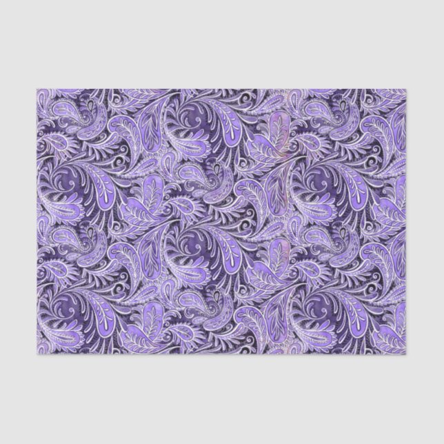 Paisley-Muster lila Seidenpapier (Vorderseite)