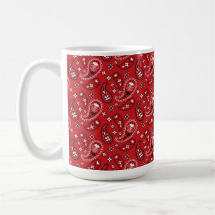 Paisley-Muster mit rotem Hintergrund-23214 Kaffeetasse