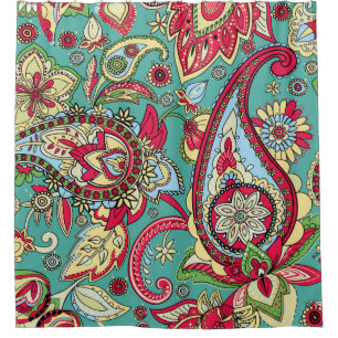 Paisley-Muster. Nahtloses orientalisches Muster Duschvorhang