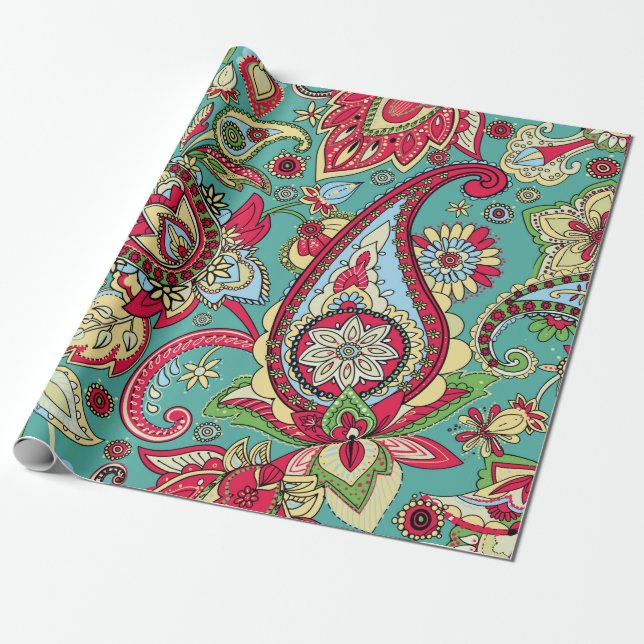 Paisley-Muster. Nahtloses orientalisches Muster Geschenkpapier (Ungerollt)
