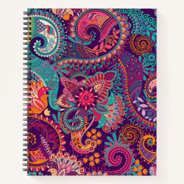 Paisley-Muster Notizbuch (Vorderseite)