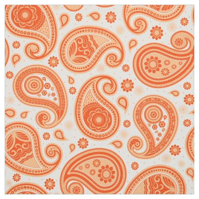 Paisley-Muster orange Farbe Stoff (Muster)