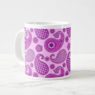 Paisley-Muster, Orchid und Amethyst lila Jumbo-Tasse