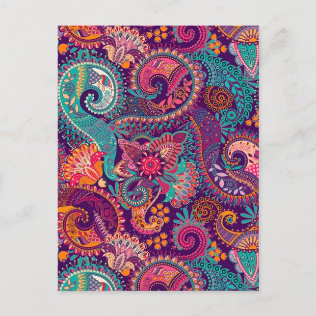 Paisley-Muster Postkarte (Vorderseite)