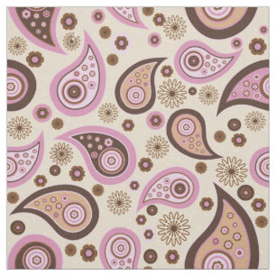 Paisley Muster rosa braun elegant Stoff