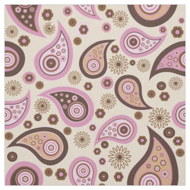 Paisley Muster rosa braun elegant Stoff (Muster)