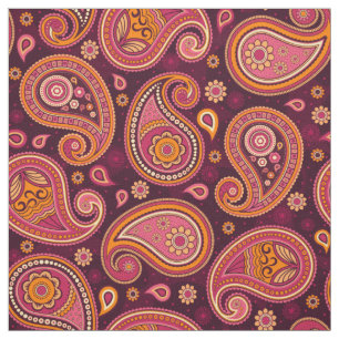 Paisley-Muster Rosa und Maronen Stoff